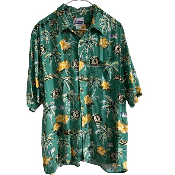 reyn spooner Other - REYN SPOONER MLB OAKLAND A'S Athletics HAWAIIAN CAMP SHIRT  size XXL